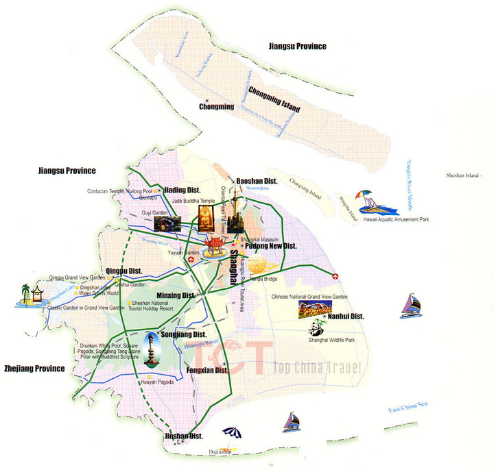 tourist map of shanghai